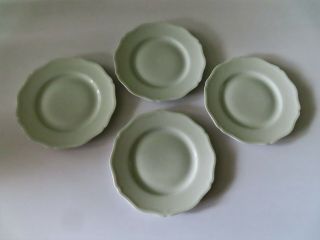 4 Raynaud Limoges Ceralene Argent White 6 1/2 " Bread / Canape Plates
