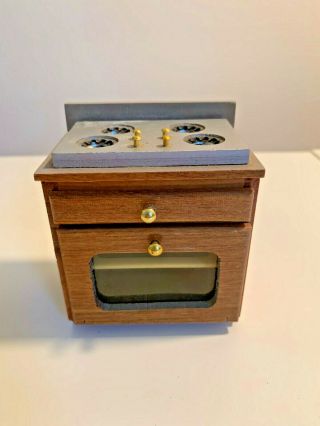 Dollhouse Miniature 1:12 Wood Kitchen Stove