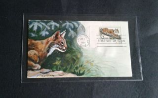 Scott 2476 $2.  00 Bobcat Hand Painted By M.  Sullivan First Day Of Issue