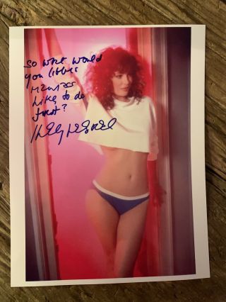 Werid Science Kelly Le Brock,  Hand Signed 8.  5x11 Photograph.  Actress/model.