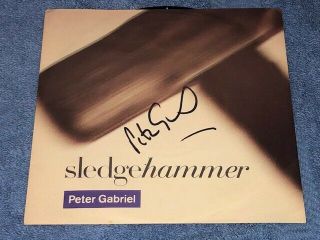 Genesis Peter Gabriel Signed Autographed Sledgehammer 