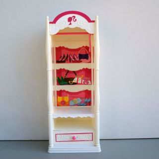 Barbie Mattel 3 - Story Dream Townhouse 2008 Replacement White Dresser Wardrobe