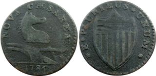 1786 Jersey Copper,  Maris 15 - T,  Very Scarce,  Sharp Vf Coin,