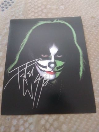 Peter Criss Hand Signed 8 X 10 Photo 100 Authentic Kiss/ Beth