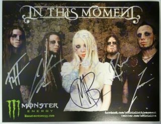 In This Moment Autographed Photo Signed Not A Reprint - Proof 8.  5 " X11 "