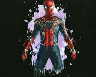 Autographed Tom Holland Signed 8 X 10 Photo Spider - Man Really