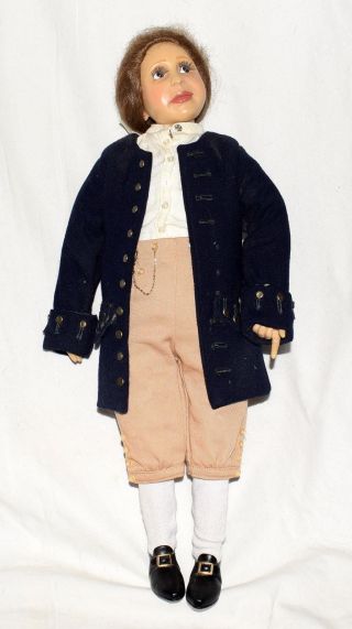 Benjamin Franklin By Diane Keeler Handmade Resin Doll In Costume With Keys