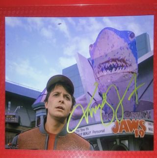 Michael J.  Fox Hand Signed Autographed Photo 8 X 10 W/holo Back 2 The Future