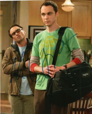Autographed Johnny Galecki & Jim Parsons Signed 8 X 10 Photo The Big Bang
