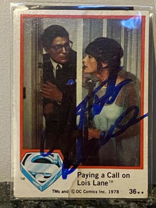 Superman,  Christopher Reeve Signed 1978 “paying A Call” Trading Card With