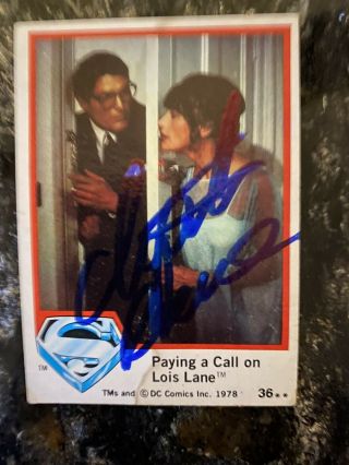 Superman,  Christopher Reeve signed 1978 “Paying A Call” trading Card with 2