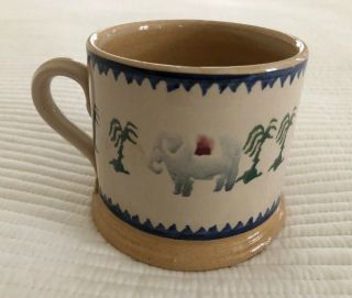 Nicholas Mosse Pottery Elephant Coffee Mug 3.  5 " D,  3.  5 " H Vintage From My Shop