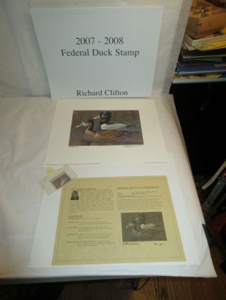Rw74 2007 Us Federal Duck Stamp Print - Signed Richard Clifton 2280/10,  500