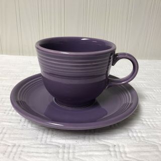 Fiesta Lilac Purple Tea Cup And Saucer Set Fiestaware