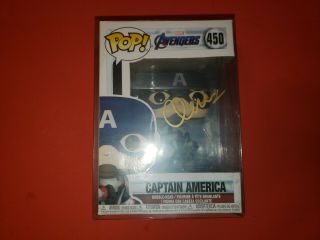 Chris Evans Autographed Captain America Funko 450 Avengers Infinity Marvel