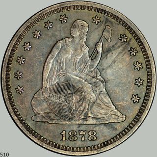 1878 25c (proof) Liberty Seated Quarter Briggs 4 - D,  Mintage Of 800,  See Discript