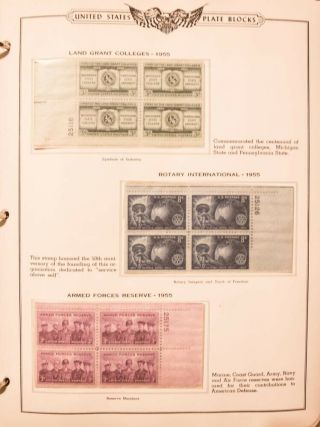 3 Minkus albums with 43.  00 face value in plate blocks 2
