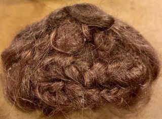69 5 " Brunette Mohair Doll Wig For Antique Bisque Lady Doll
