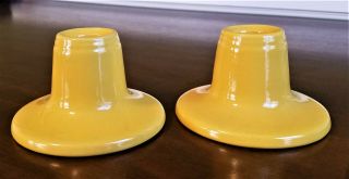 Vintage Garden City Pottery Candle Holders Yellow California Art Pottery