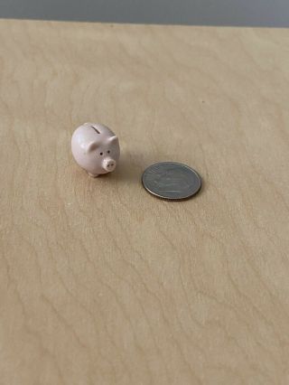 Miniature Piggy Bank Pink Dollhouse