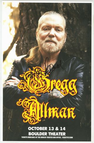 Gregg Allman Autographed Concert Poster 2009