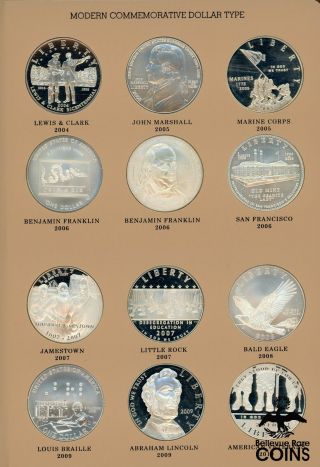 2004 - 2018 United States Modern Commemorative Type Dollars Dansco Album (16.  24oz)