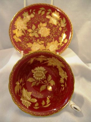 Wedgwood Tonquin Ruby Teacup And Saucer IN 2