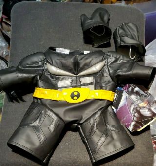 2009 Build A Bear Workshop Batman Outfit The Dark Knight Rises W/ Tags Fits 24 "