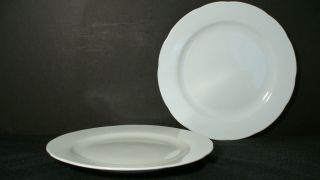 Bia Cordon Bleu Classic White Scalloped 10 5/8 " Dinner Plates - 2