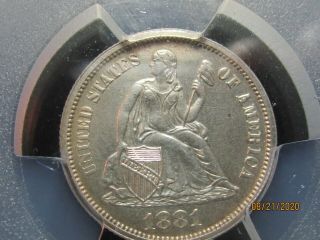 1881 PROOF SEATED LIBERTY DIME PCGS PR - 63 IT LOOKS SO MUCH NICER 2
