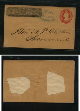 Us Wells Fargo Express Cover,  Great San Francisco Cancel Ms0712