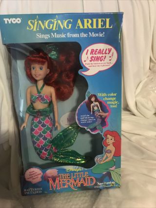 Rare Vintage Tyco Disney The Little Mermaid - Singing Ariel Doll 1991