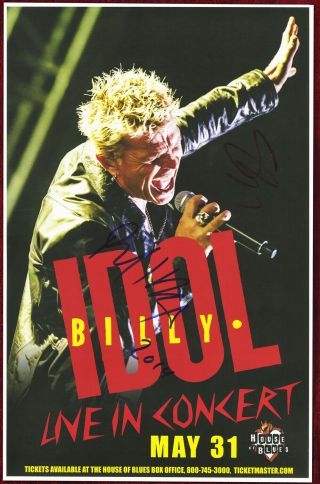 Billy Idol And Steve Stevens Autographed Concert Poster 2014