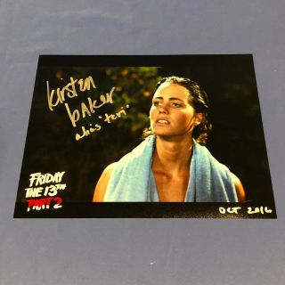 Kirsten Baker Alias Teri Friday The 13th Part 2 Hand Signed 8x10 Color Photo