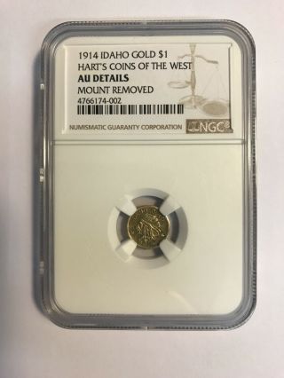 1914 Idaho Gold $1 Hart’s Coins Of The West Ngc Rare Dollar Coin Au Indian Head