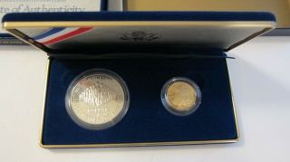 1987 United States Constitution 2 Coin $5 Gold $1 Silver Coa/box Set