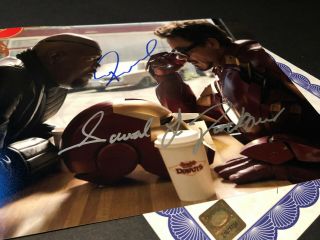 Samuel L Jackson & Robert Downey Jr Avengers Signed 10 X 8 Photo Autograph &