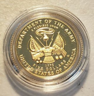 Proof 2011 - W $5 Gold U.  S.  Department Of The Army Commemorative Gold Coin