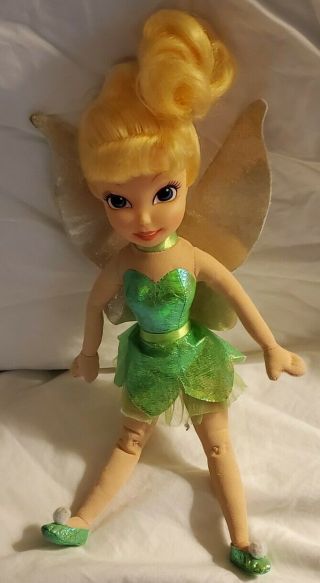 Disney 2009 Tinkerbell Peter Pan Cloth Vinyl Doll Plush Toy 12 " Playmate