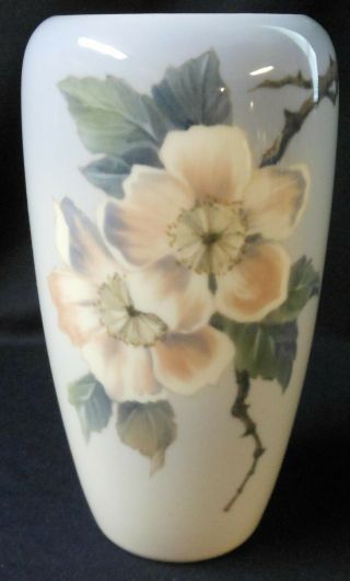 Royal Copenhagen Hand Painted Porcelain Floral Vase