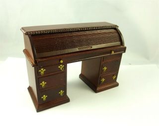Estate Dollhouse Miniature Bespaq Roll Top Desk 145