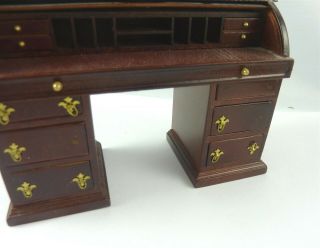 Estate Dollhouse Miniature Bespaq Roll Top Desk 145 2