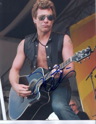 Jon Bon Jovi Autographed Photo Hand Signed With - Singer - Musician - Rocker