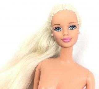 Barbie Princess Rapunzel Mackie Face Nude Doll Extra Long Blonde Hair 1997