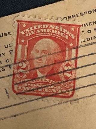 1908 George Washington 2 Cent Red Us Postage Stamp