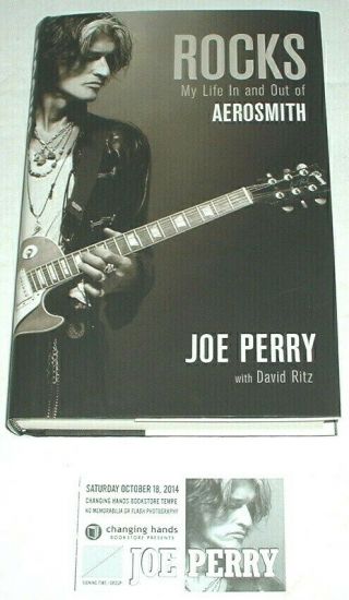 Joe Perry Rocks My Life In And Out Of Aerosmith Autographed Hardback First Ed.
