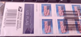 5 Booklets X 20 = 100 Us Flag Usps Forever Postage Stamps (worth $55),  Ships