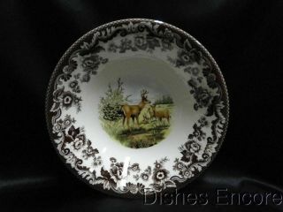 Spode Woodland Mule Deer,  England: Ascot Cereal / Soup Bowl (s),  8 ",  Box