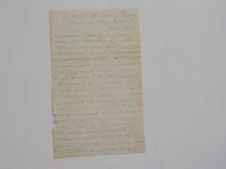 Civil War Letter 1863 Camp Near Fredericksburg Virginia Furlough Soldier Antique