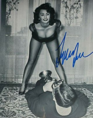 Sophia Loren Hand Signed 8x10 Photo W/holo